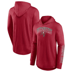 Tampa Bay Buccaneers Front Runner Long Sleeve Hooded T-Shirt - Red T-shirts