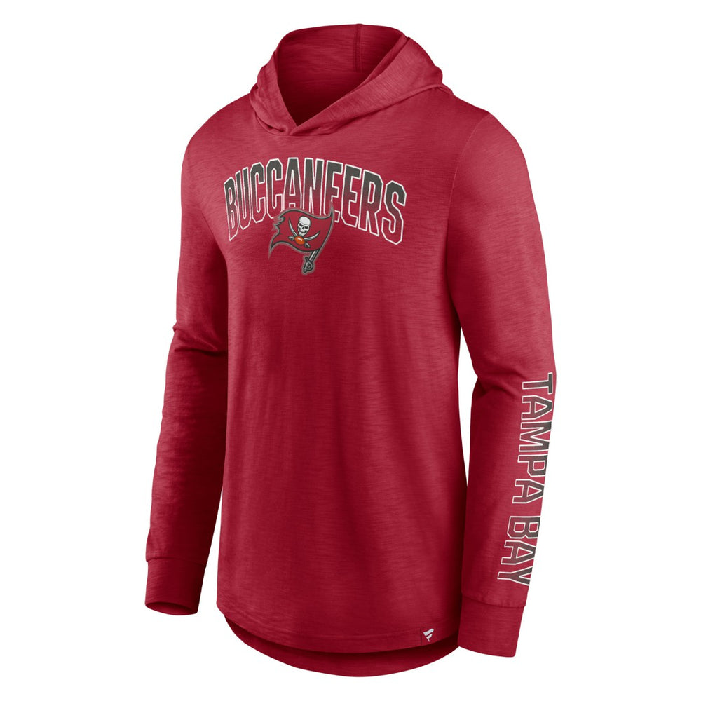 Tampa Bay Buccaneers Front Runner Long Sleeve Hooded T-Shirt - Red T-shirts