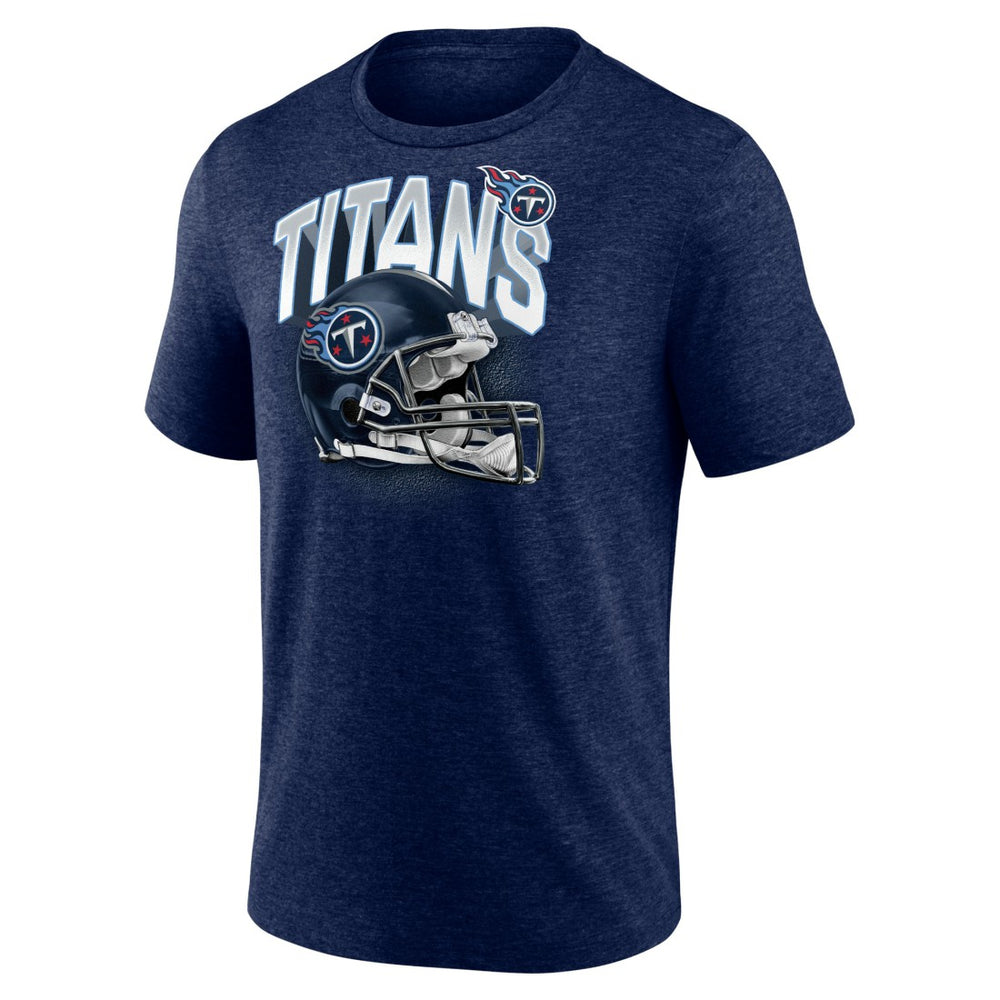 Tennessee Titans End Around Tri-Blend T-Shirt - Heathered Navy T-shirts
