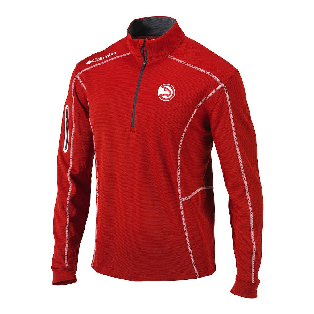 Atlanta Hawks Shotgun Quarter-Zip Pullover Jacket Red - Columbia