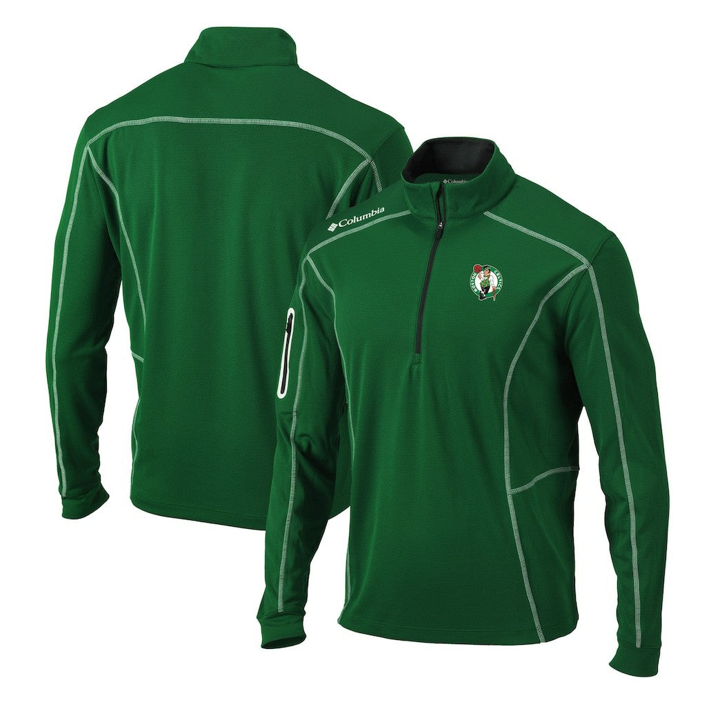 Boston Celtics Shotgun Quarter-Zip Pullover Jacket Kelly Green - Columbia