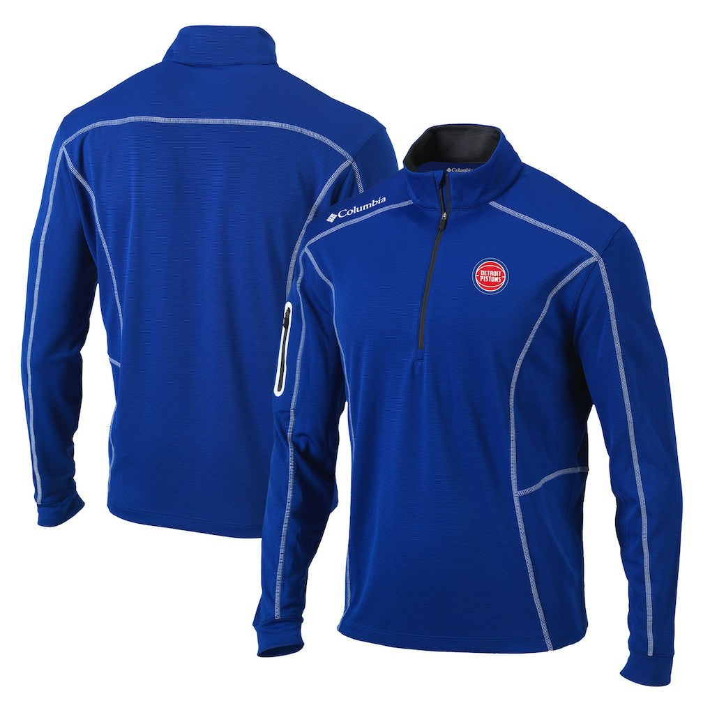 Detroit Pistons Shotgun Quarter-Zip Pullover Jacket Blue - Columbia