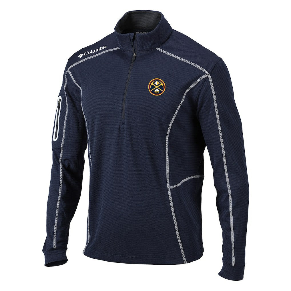 Denver Nuggets Shotgun Quarter-Zip Pullover Jacket Navy - Columbia