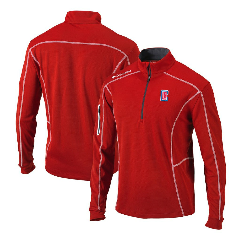 LA Clippers Shotgun Quarter-Zip Pullover Jacket Red - Columbia