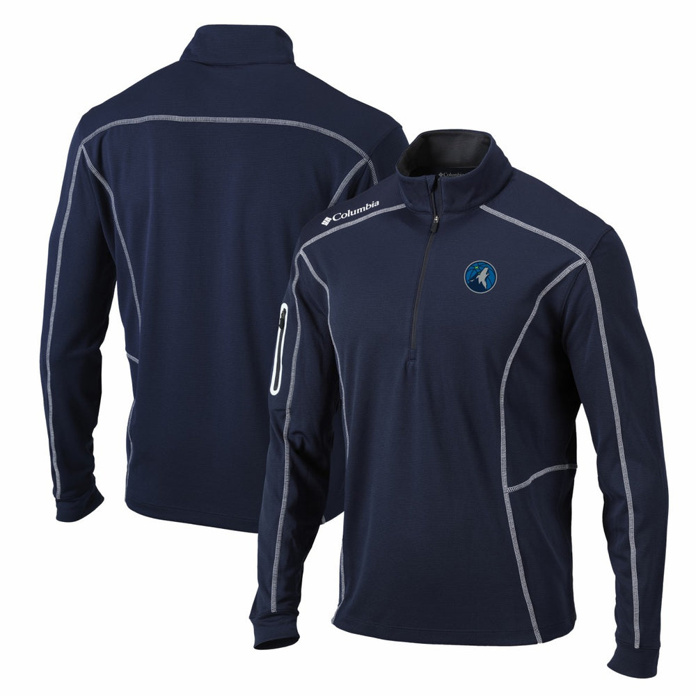 Minnesota Timberwolves Shotgun Quarter-Zip Pullover Jacket Navy - Columbia