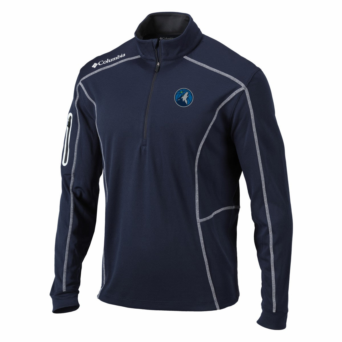 Minnesota Timberwolves Shotgun Quarter-Zip Pullover Jacket Navy - Columbia