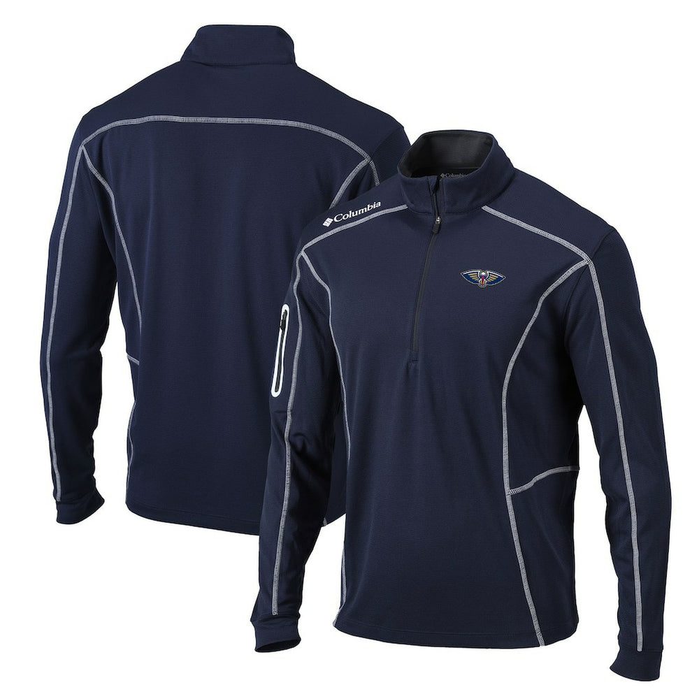 New Orleans Pelicans Team Shotgun Quarter-Zip Pullover Jacket Navy - Columbia