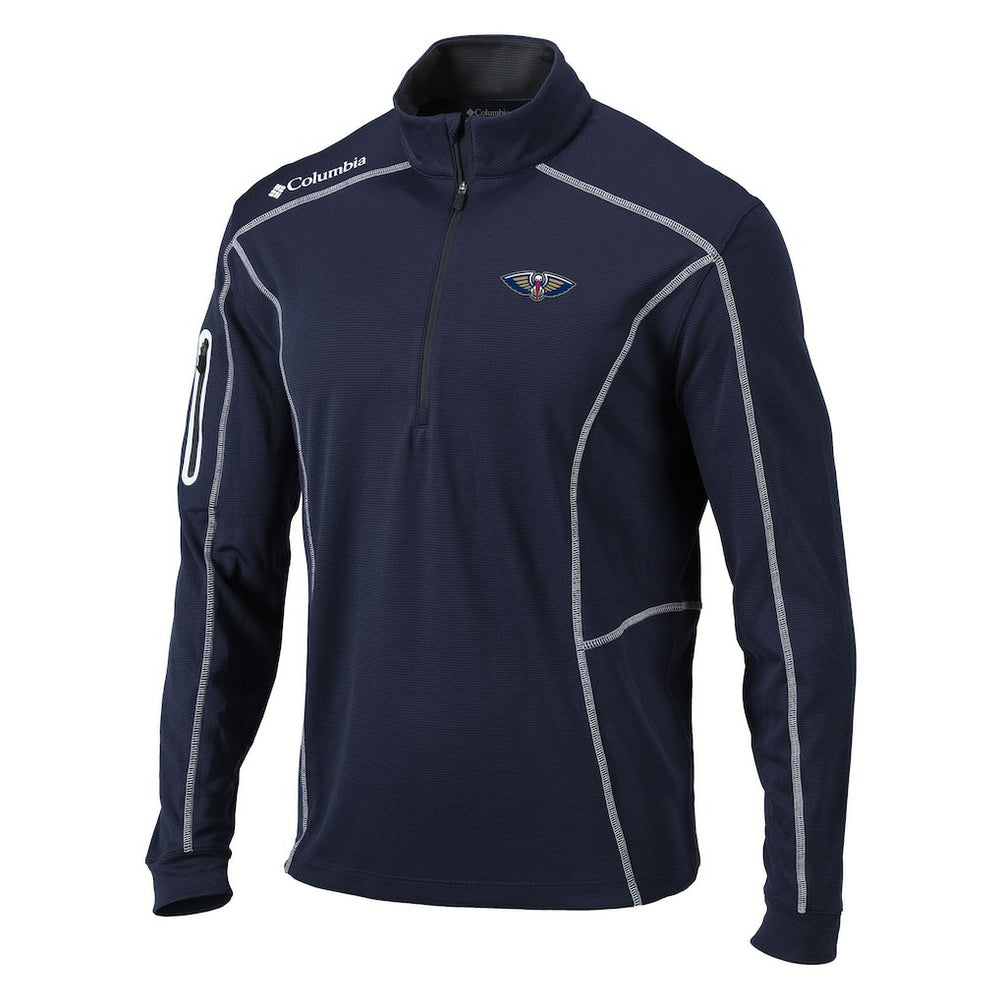 New Orleans Pelicans Team Shotgun Quarter-Zip Pullover Jacket Navy - Columbia