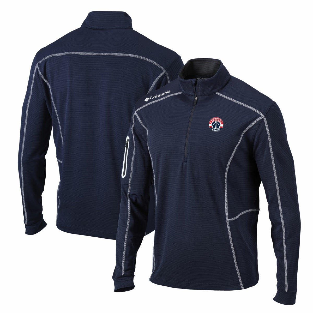 Washington Wizards Shotgun Quarter-Zip Pullover Jacket Navy - Columbia