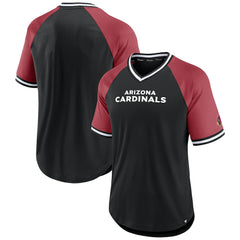 Arizona Cardinals Second Wind Raglan V-Neck T-Shirt - Black/Cardinal T-shirts