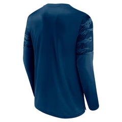 Chicago Bears Square Off Long Sleeve T-Shirt - Navy/Orange T-shirts