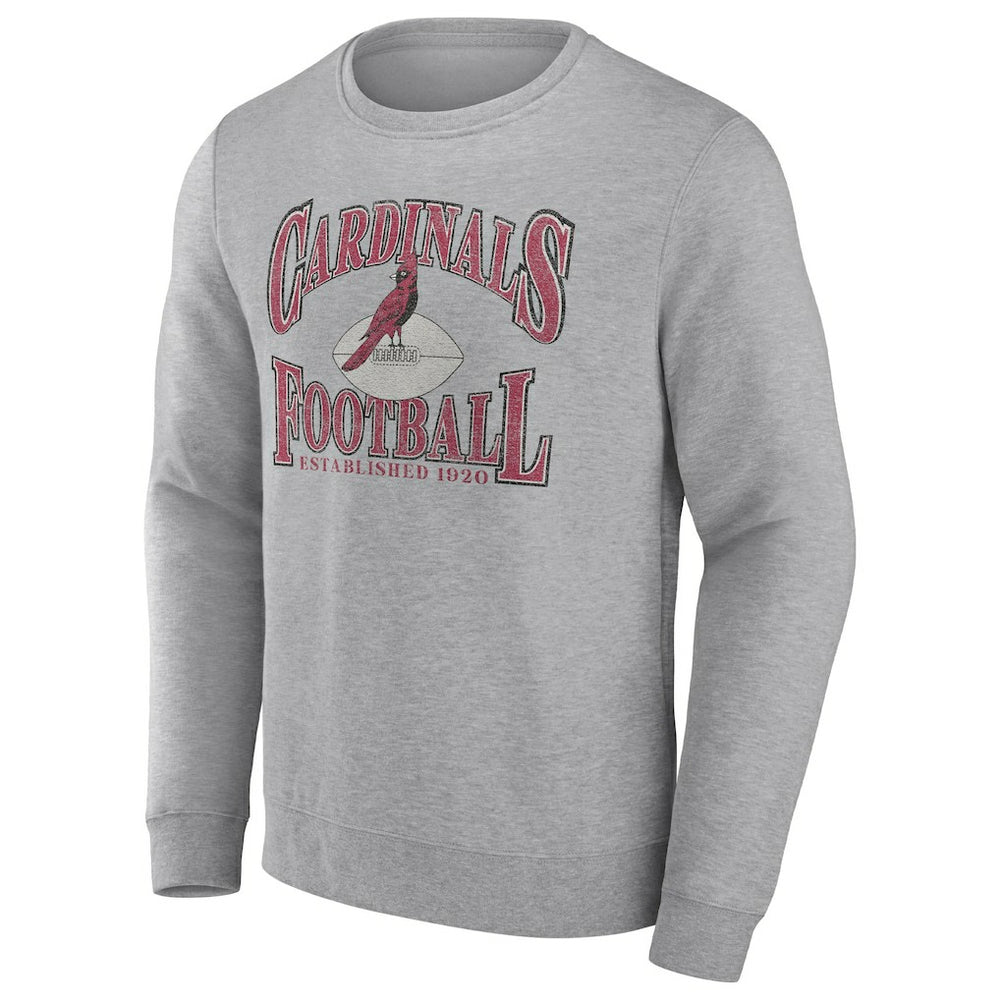 Arizona Cardinals Playability Pullover Sweatshirt - Heathered Charcoal Pullover