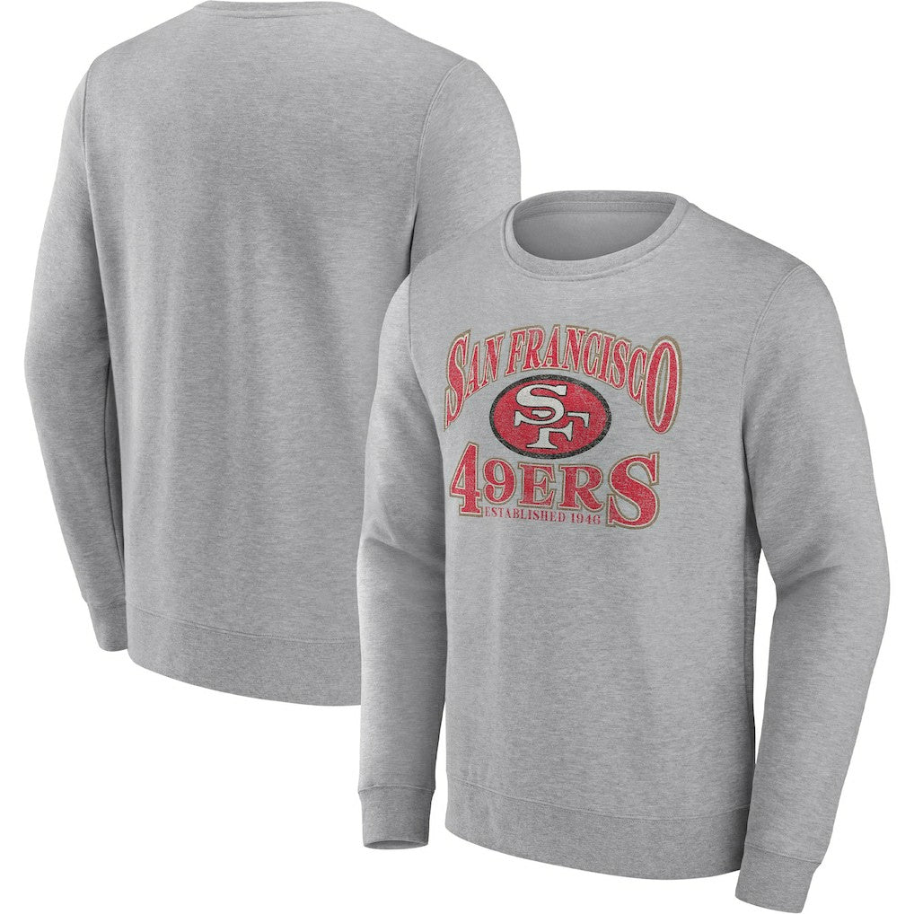 San Francisco 49ers Playability Pullover Sweatshirt - Heathered Charcoal Pullover