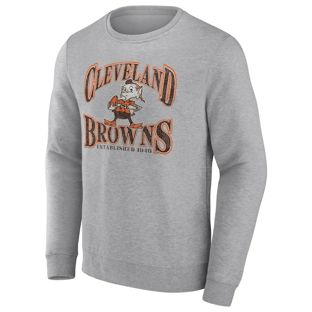 Cleveland Browns Playability Pullover Sweatshirt - Heathered Gray Pullover