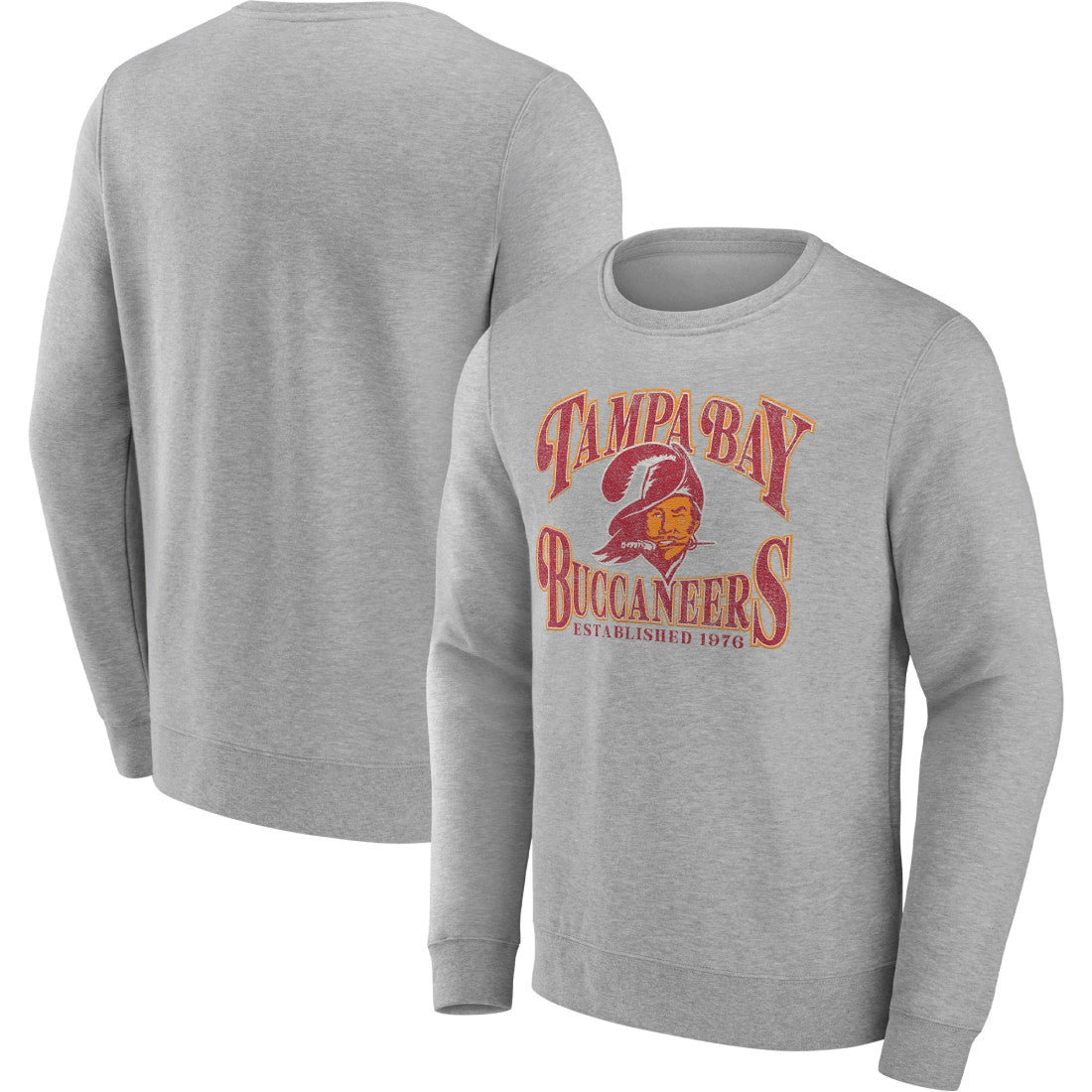 Tampa Bay Buccaneers Playability Pullover Sweatshirt - Heathered Charcoal Pullover