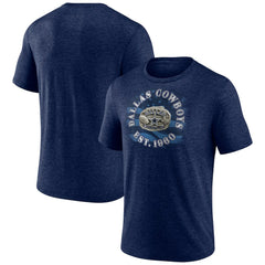 Dallas Cowboys Sporting Chance Tri-Blend T-Shirt - Heathered Navy T-shirts