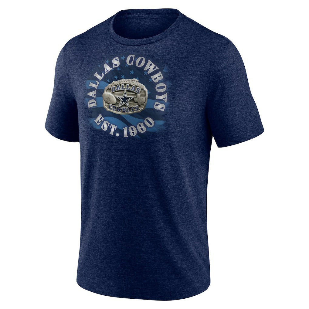 Dallas Cowboys Sporting Chance Tri-Blend T-Shirt - Heathered Navy T-shirts