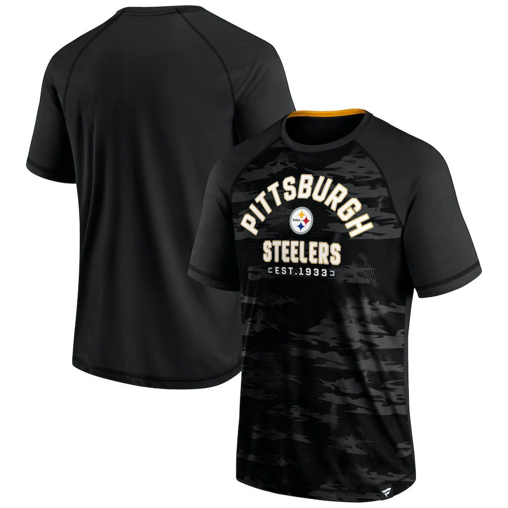 Pittsburgh Steelers Hail Mary Raglan T-Shirt - Black T-shirts