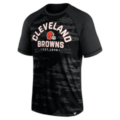 Cleveland Browns Blackout Hail Mary Raglan T-Shirt
