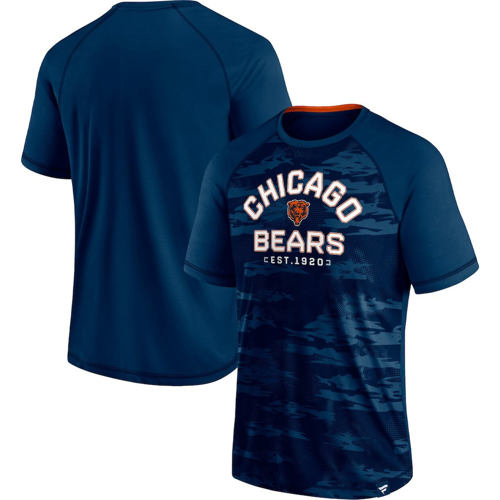 Chicago Bears Hail Mary Raglan T-Shirt - Navy T-shirts