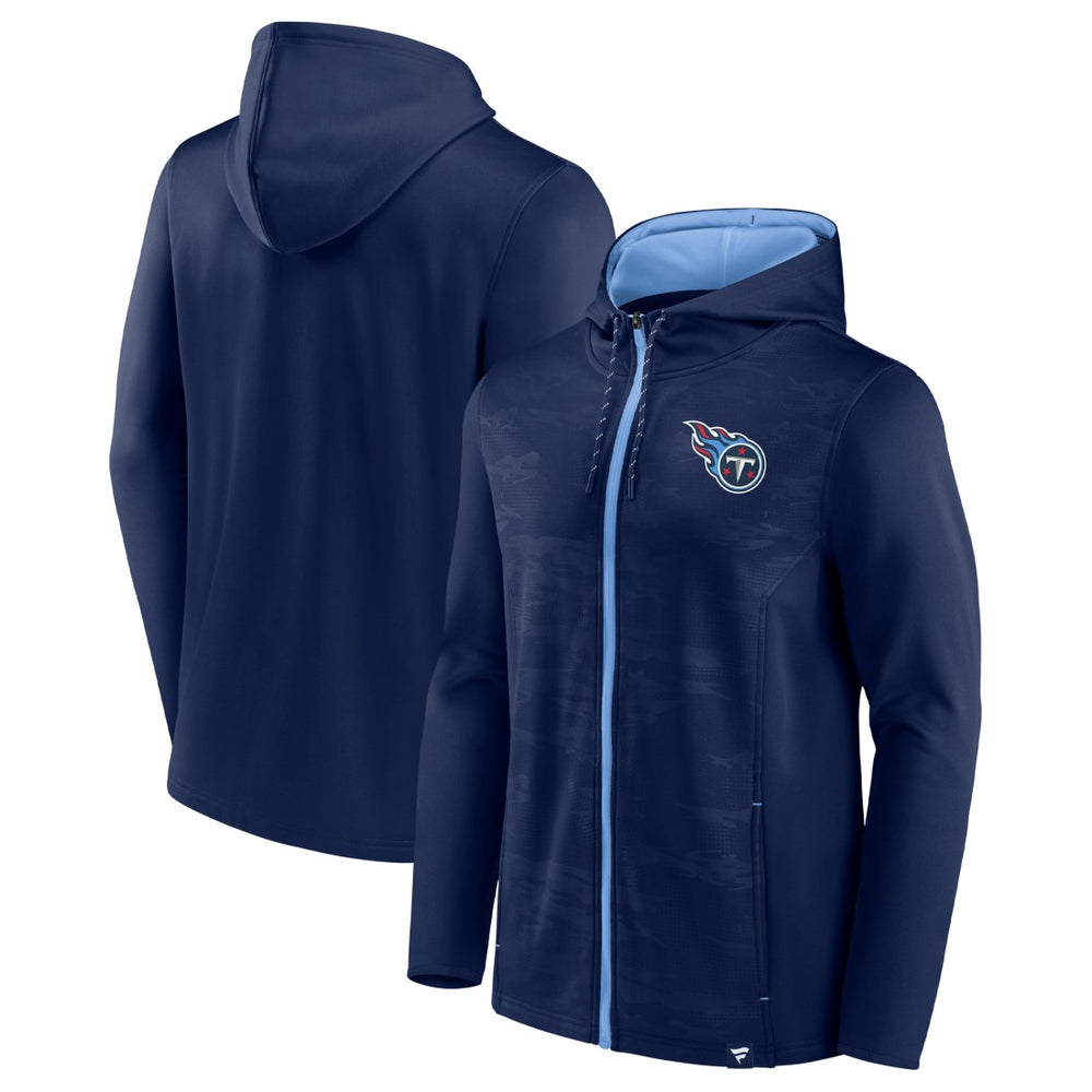 Tennessee Titans Ball Carrier Full-Zip Hoodie - Navy/Light Blue Hoodies