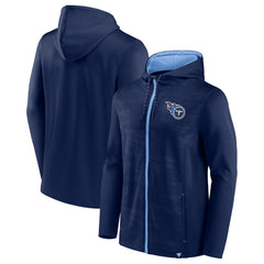 Tennessee Titans Ball Carrier Full-Zip Hoodie - Navy/Light Blue Hoodies