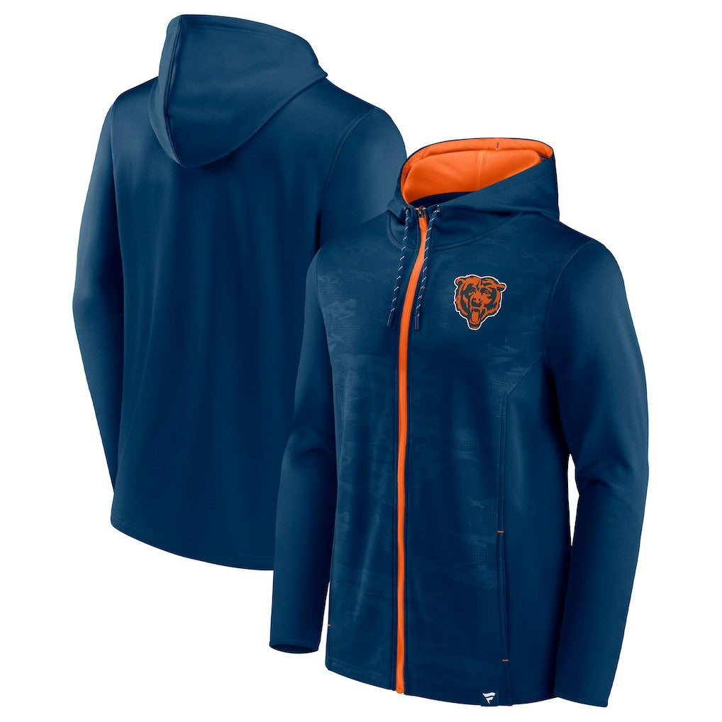 Chicago Bears Ball Carrier Full-Zip Hoodie - Navy Hoodies