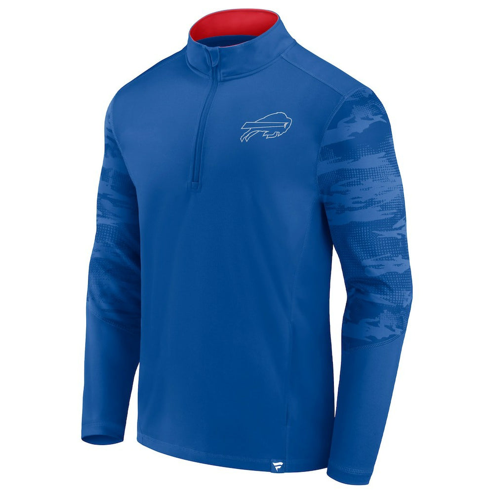 Buffalo Bills Ringer Quarter-Zip Jacket - Royal/Red Jackets