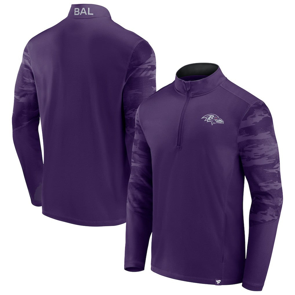 Baltimore Ravens Ringer Quarter-Zip Jacket - Purple Jackets