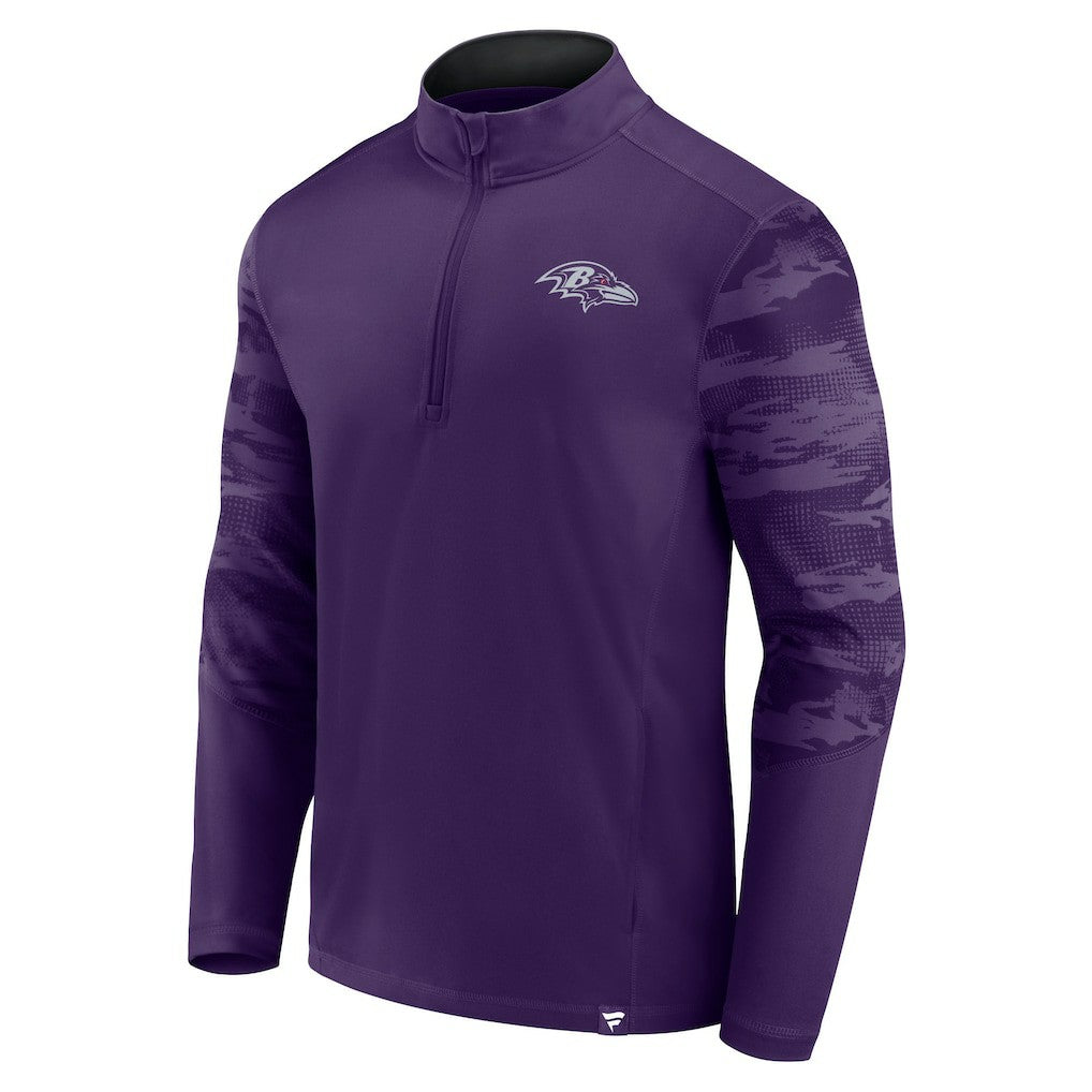 Baltimore Ravens Ringer Quarter-Zip Jacket - Purple Jackets
