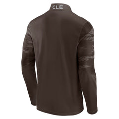 Cleveland Browns Ringer Quarter-Zip Jacket - Brown Jackets