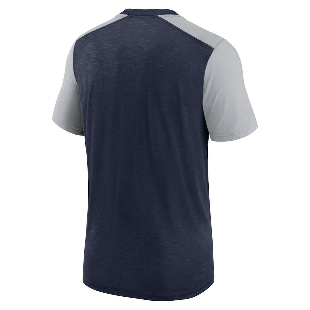 Dallas Cowboys Color Block Team Name T-Shirt - Heathered Navy/Heathered Gray T-shirts