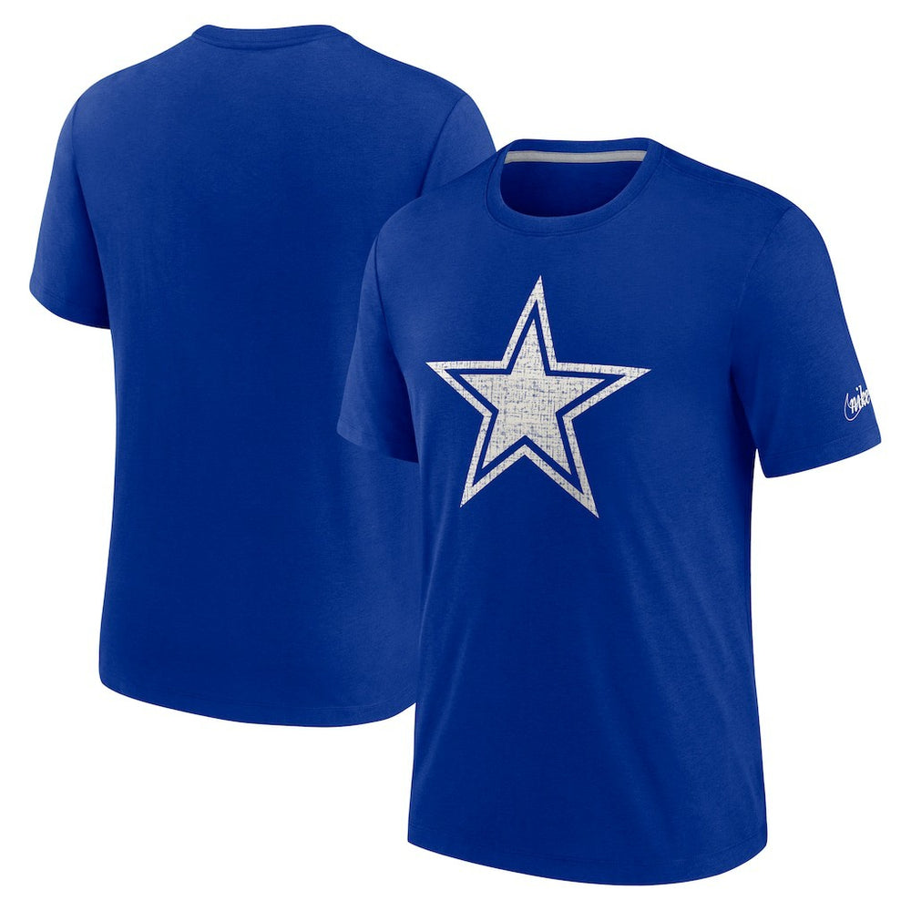 Dallas Cowboys Playback Logo Tri-Blend T-Shirt - Royal T-shirts
