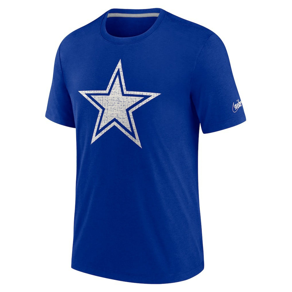 Dallas Cowboys Playback Logo Tri-Blend T-Shirt - Royal T-shirts