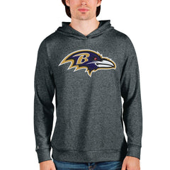 Baltimore Ravens Antigua Team Absolute Pullover Hoodie - Heathered Charcoal Hoodies