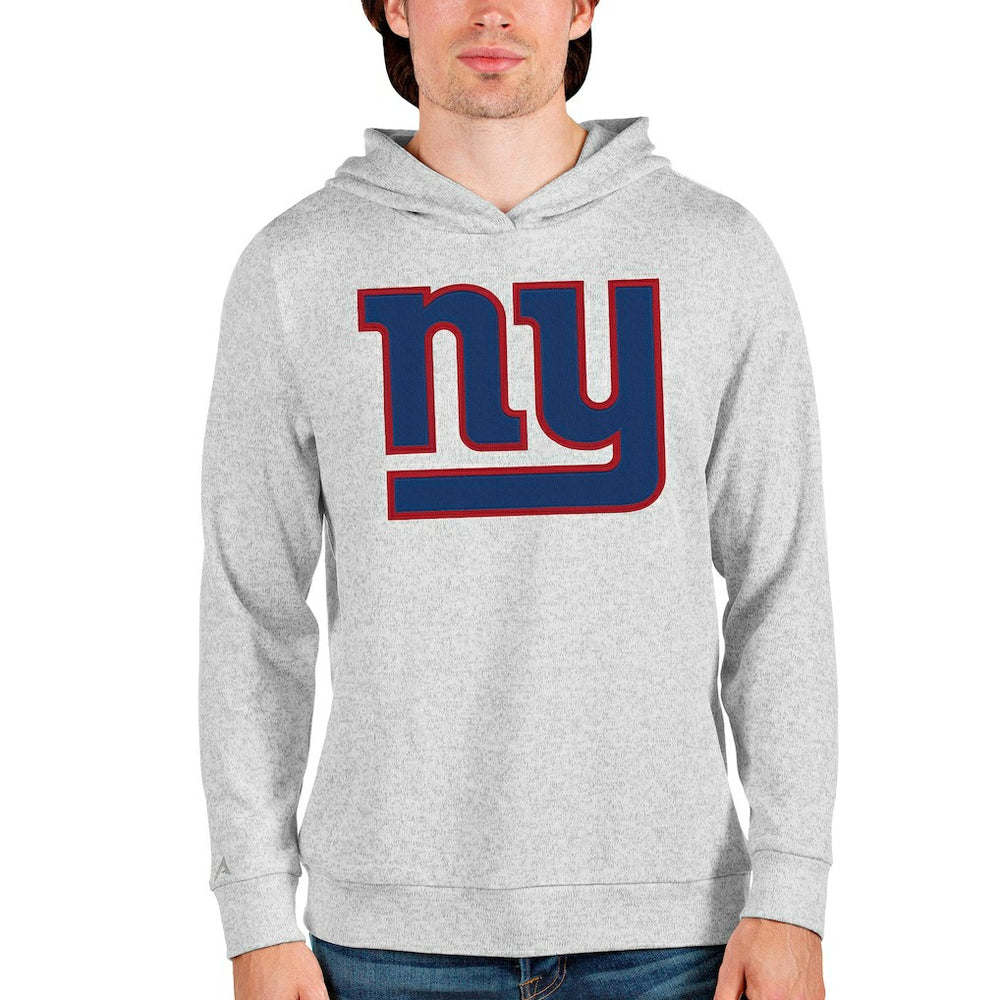 New York Giants Antigua Team Absolute Pullover Hoodie - Heathered Gray Hoodies