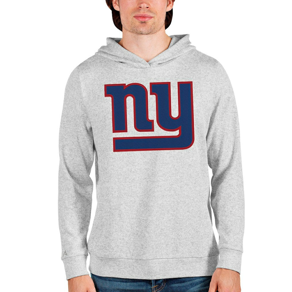 New York Giants Antigua Team Absolute Pullover Hoodie - Heathered Gray Hoodies