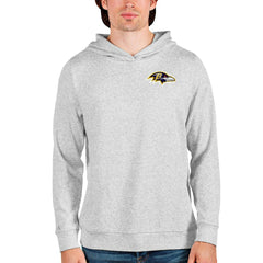 Baltimore Ravens Antigua Absolute Pullover Hoodie - Heathered Gray Hoodies