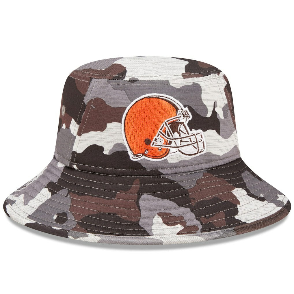 Cleveland Browns New Era 2022 NFL Training Camp Bucket Hat - Camo Hats