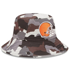 Cleveland Browns New Era 2022 NFL Training Camp Bucket Hat - Camo Hats