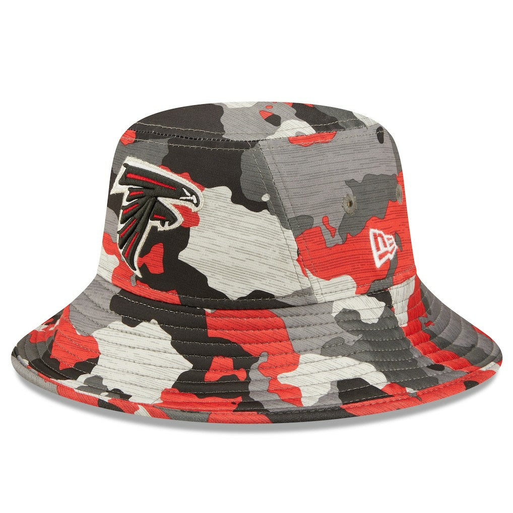 Atlanta Falcons New Era 2022 NFL Training Camp Bucket Hat - Camo Hats