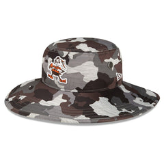 Cleveland Browns New Era 2022 NFL Training Camp Historic Logo Panama Bucket Hat - Camo Hats