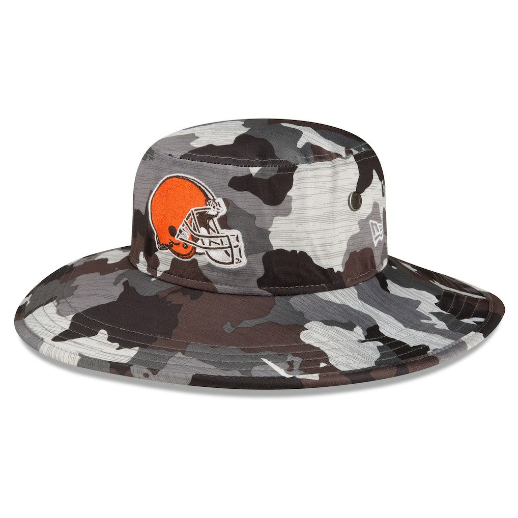 Cleveland Browns New Era 2022 NFL Training Camp Panama Bucket Hat - Camo Hats