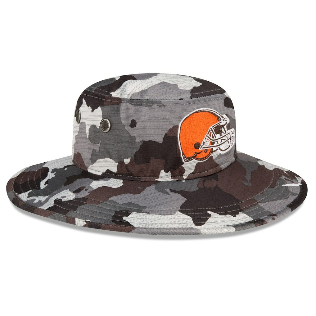 Cleveland Browns New Era 2022 NFL Training Camp Panama Bucket Hat - Camo Hats