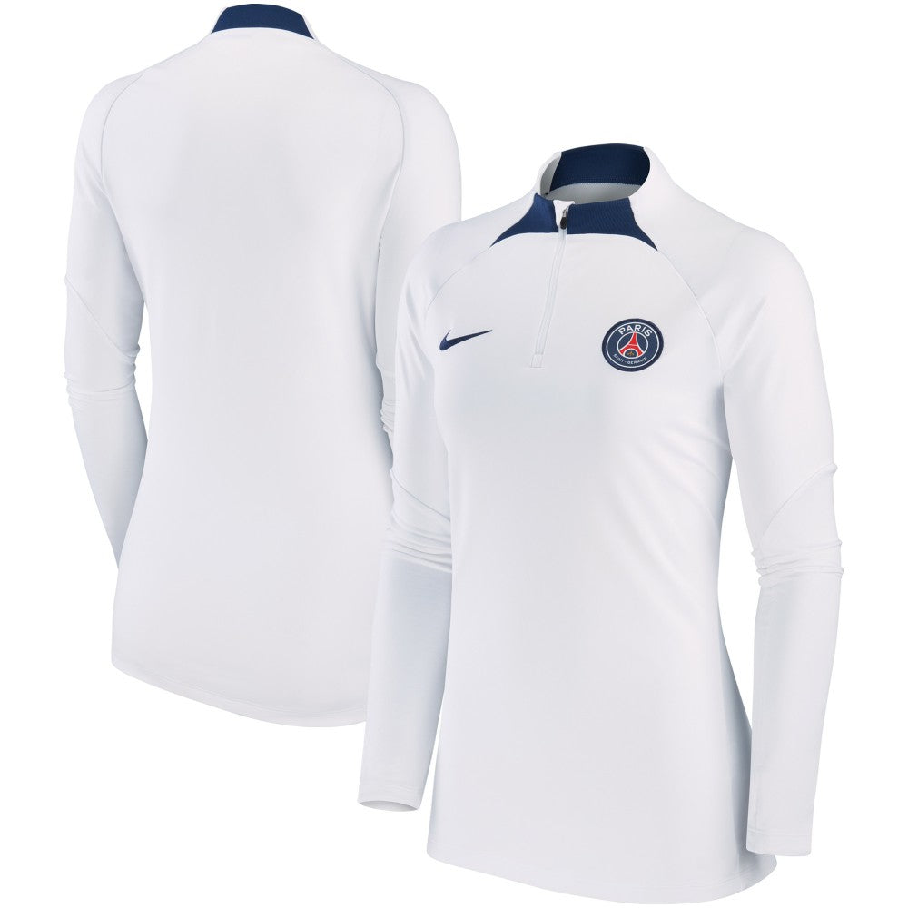 Paris Saint-Germain Women's Strike Drill Raglan Performance Quarter-Zip Top White - Nike online