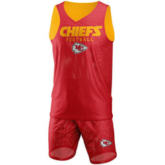 Kansas City Chiefs FOCO Colorblock Mesh V-Neck & Shorts Set - Red Shorts