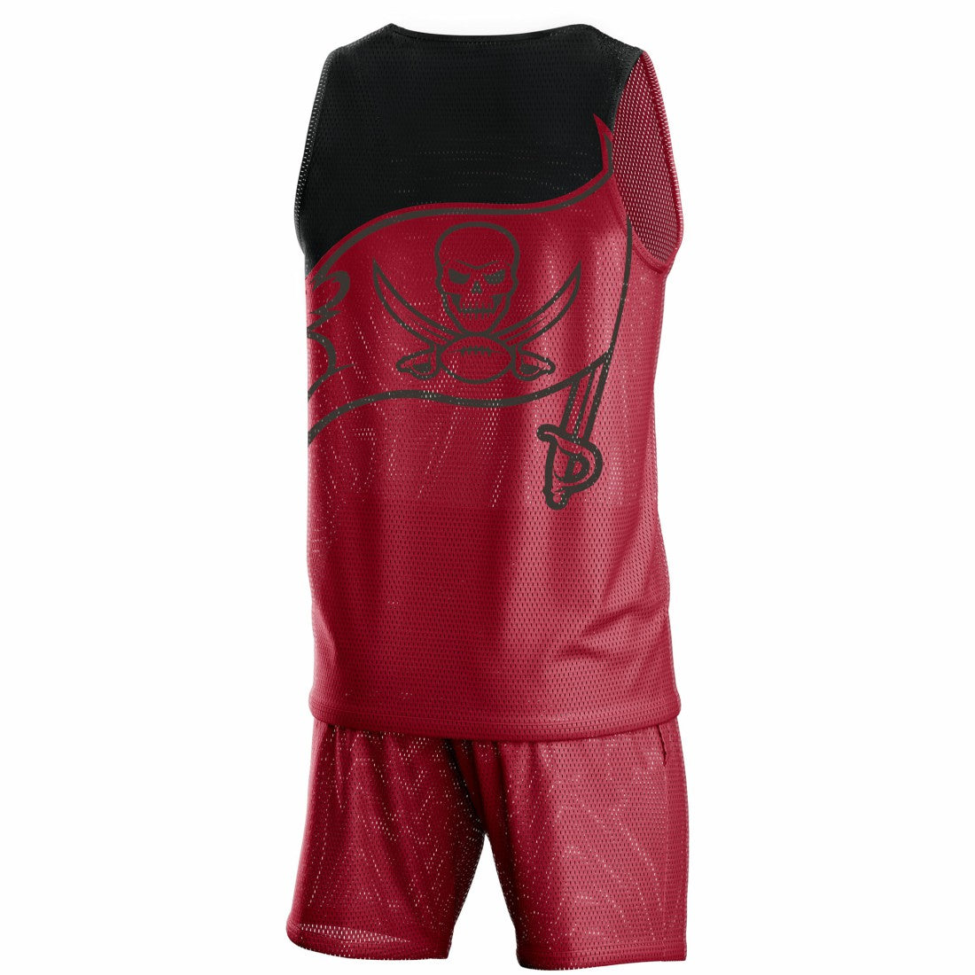 Tampa Bay Buccaneers FOCO Colorblock Mesh V-Neck & Shorts Set - Red Shorts