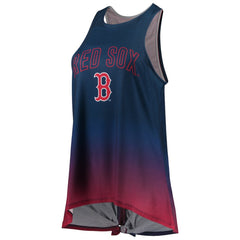 Boston Red Sox FOCO Women's Gradient Tie-Back Racerback Tank Top - Navy Tanks