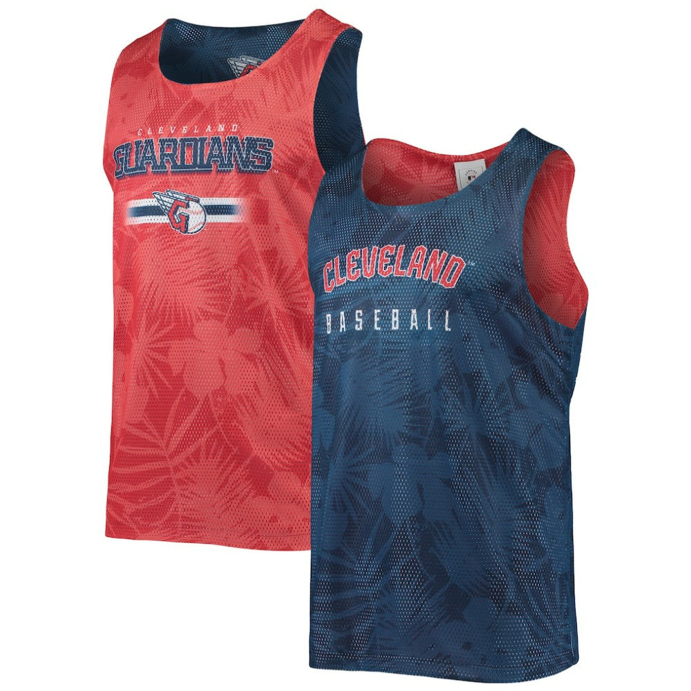Cleveland Guardians FOCO Floral Reversible Mesh Tank Top - Navy Tanks