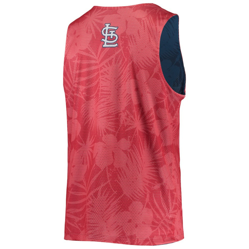 St. Louis Cardinals FOCO Floral Reversible Mesh Tank Top - Red Tanks